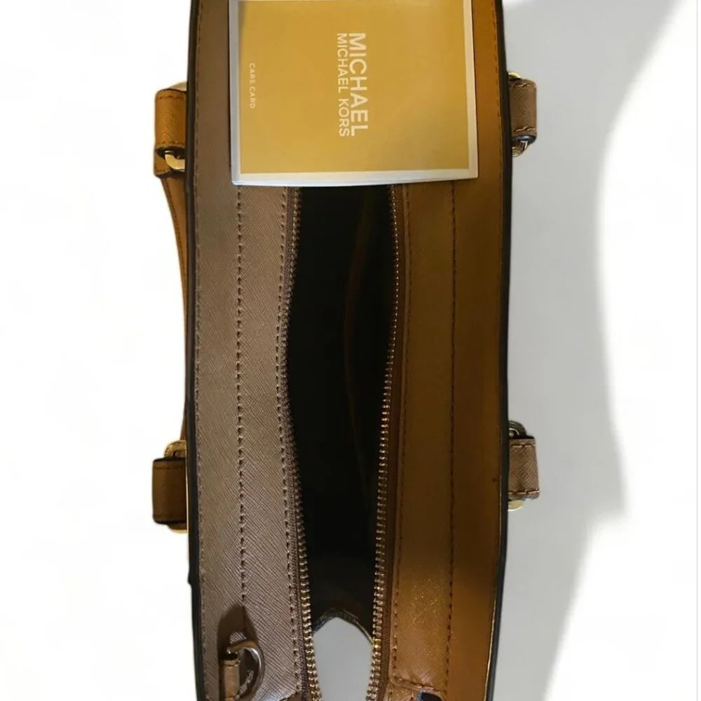 Michael Kors Quinn brown logo satchel MSRP $378 - Picture 5 of 8